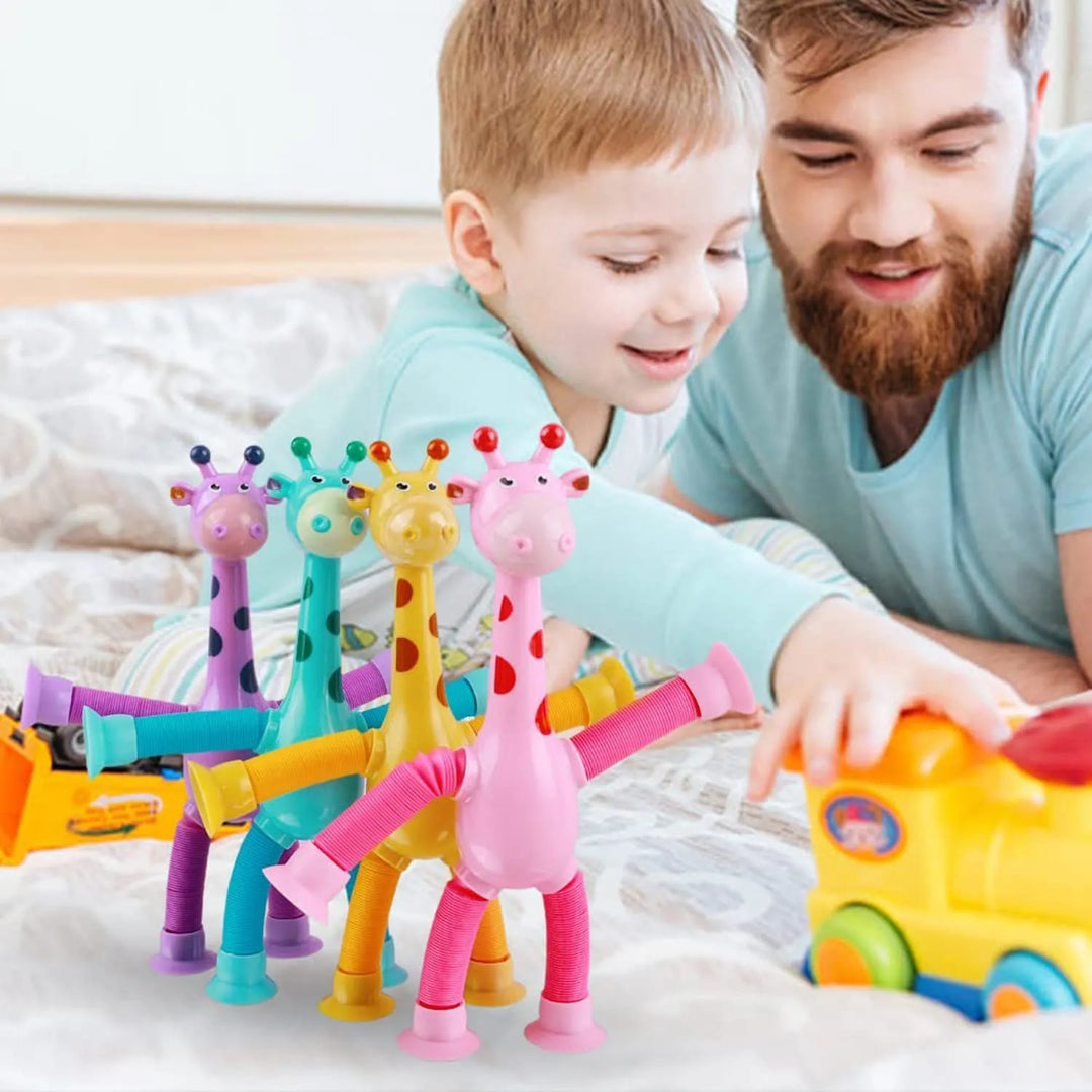 GiraffaStretch – Giocattolo divertente estensibile con ventosa