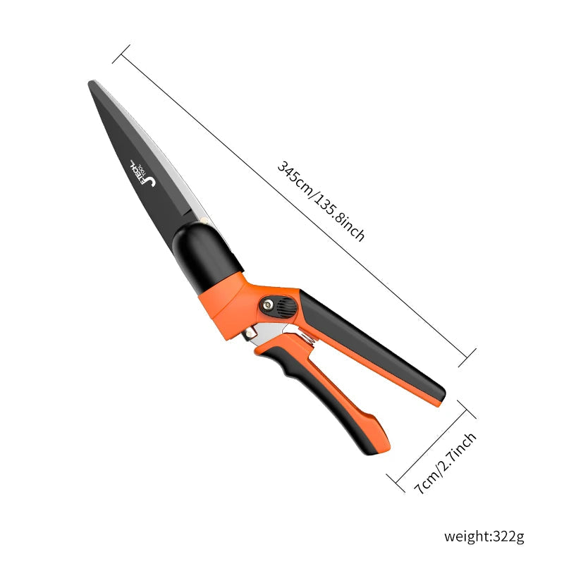 Garden shears with 360° rotating handle | SK5 carbon steel blade for clean cuts | Ergonomic, non-slip | For roses, shrubs &amp; bonsai