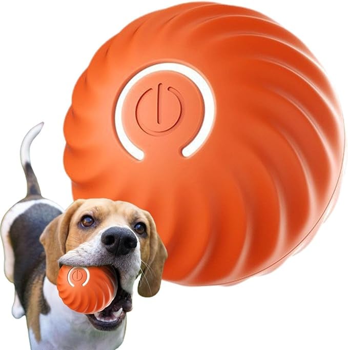 Interaktiver Hundespielball mit Sensoren | Zufallsbewegungen &amp; Blinklicht | Beschäftigung gegen Langeweile | 60 Min Spielzeit