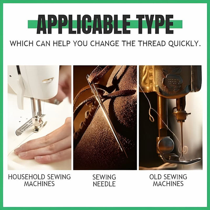 Threader sewing machine tool | Quick needle threading with built-in blade | Compact clip-on design | For fast sewing