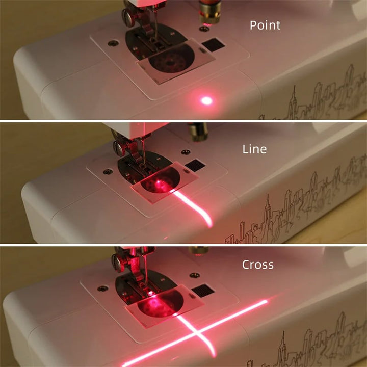 Magnetischer Laser-Führer für Nähmaschinen | USB-Laserlinie mit flexiblem Arm | Präzise Führung für gerade Nähte