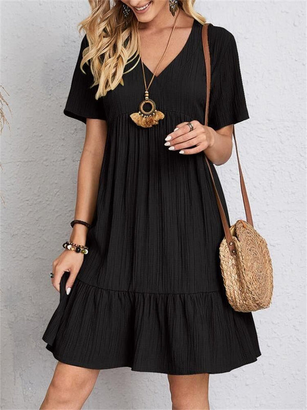 Damen Bluse mit V-Ausschnitt | Elegantes Retro-Top aus leichter, atmungsaktiver Stoffqualität | Lockeres Oberteil für Alltag &amp; Freizeit
