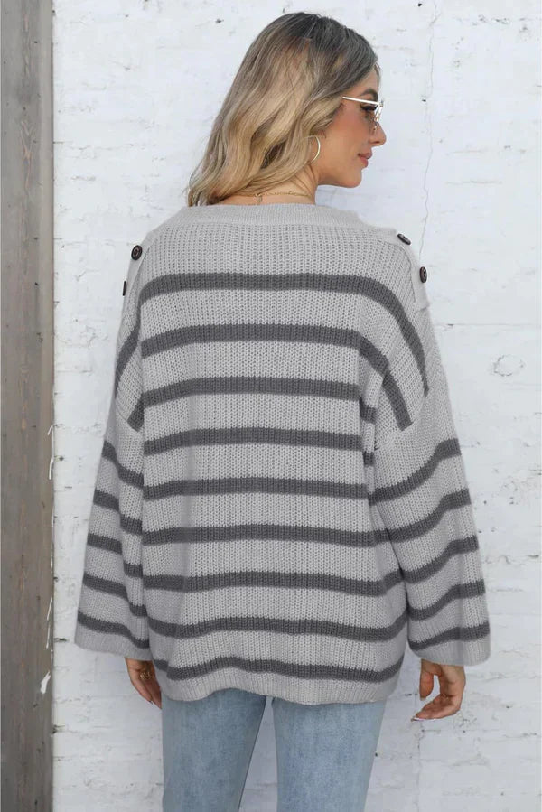 Lisa | Striped Crew Neck Sweater