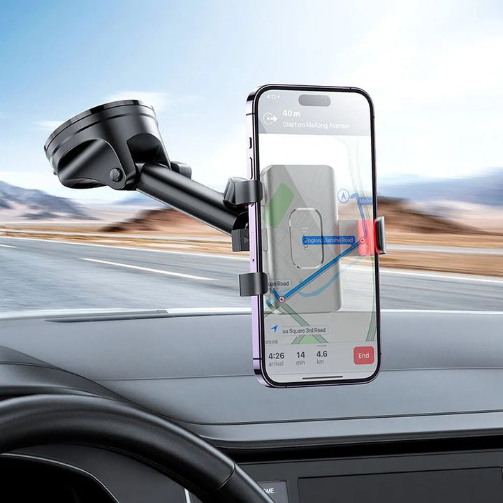 Auto Handyhalterung | 360° drehbar mit Vakuumsaugfuß für Windschutzscheibe und Armaturenbrett