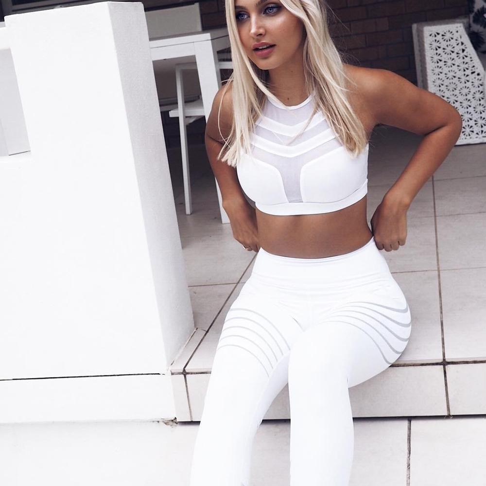 Reflektierende Leggings Damen | Stretch Sportleggings für Yoga &amp; Fitness