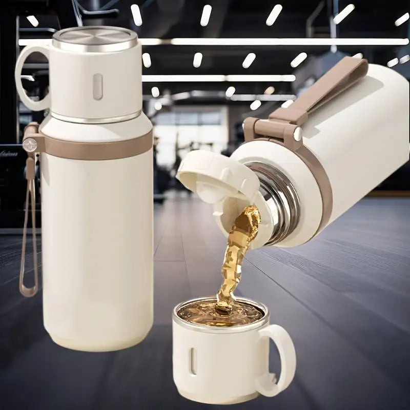 Thermobecher 600 ml | Auslaufsicherer Edelstahl-Thermobecher für Kaffee, Tee und kalte Getränke unterwegs
