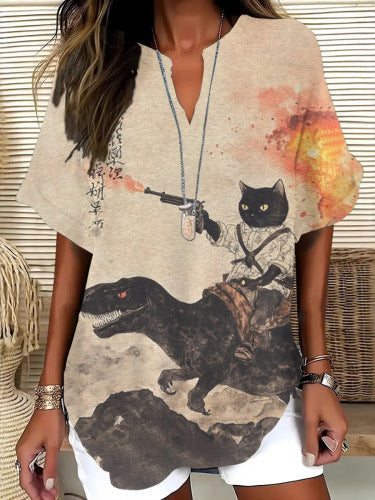 Damenbluse | Leichte atmungsaktive Bluse mit lockerem Schnitt