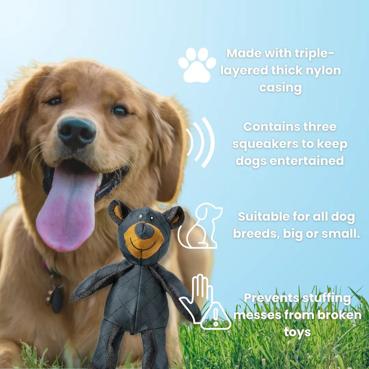 Gioco resistente per cani masticatori forti | A tre strati e resistente alla masticazione | Cura dentale, non tossico e durevole, per tutte le taglie