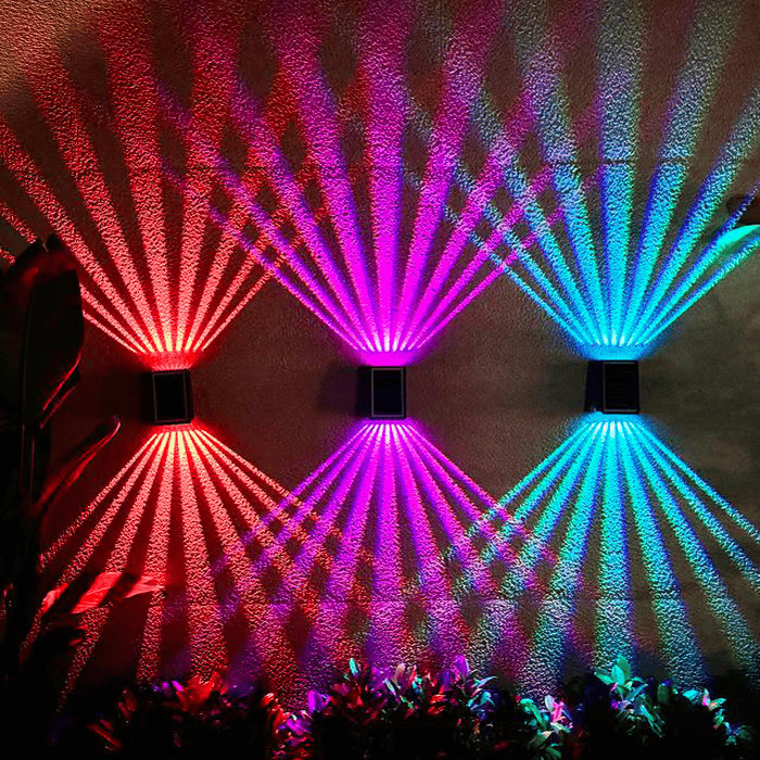 BrightRay – Outdoor wall lights with 4 LEDs, solar powered