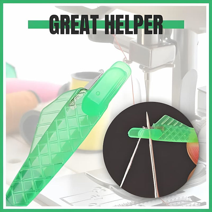 Threader sewing machine tool | Quick needle threading with built-in blade | Compact clip-on design | For fast sewing