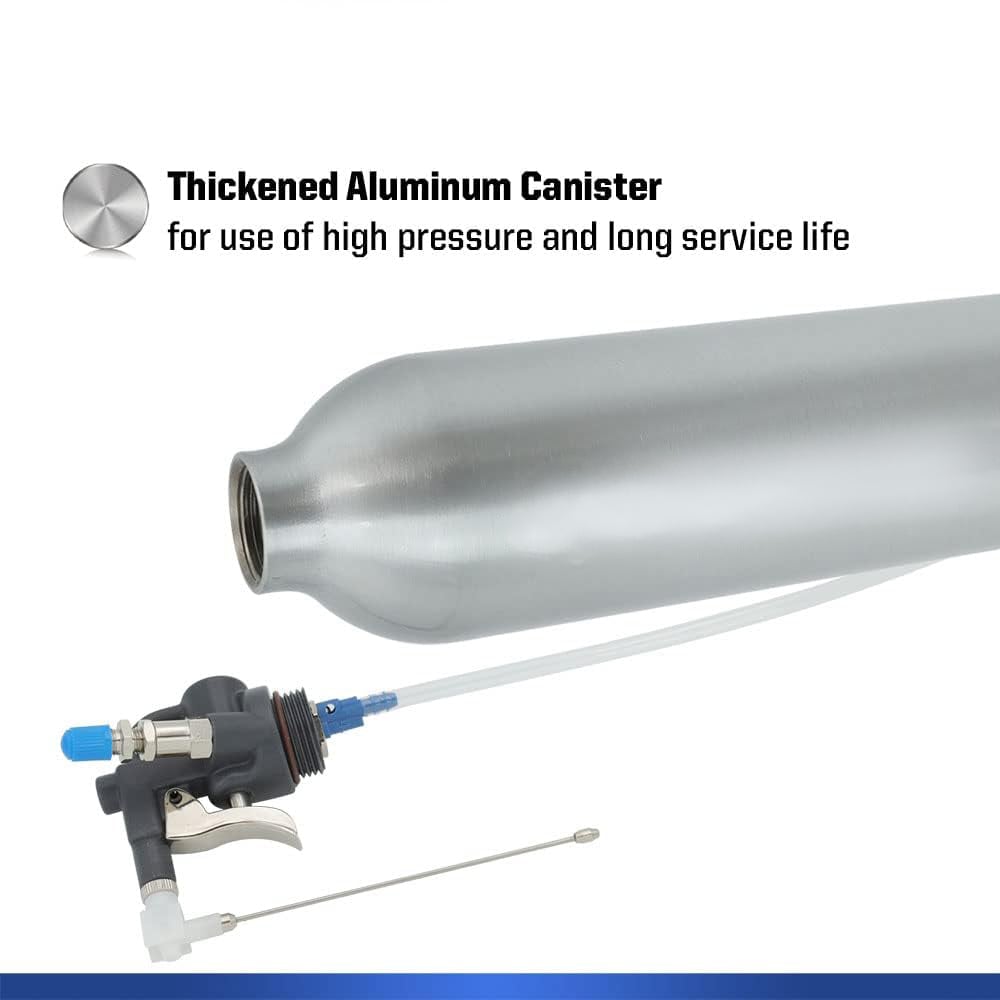 Aluminum pressure sprayer with precision lance | adjustable spray pattern &amp; metal trigger | heavy-duty spray can for cleaning, oil, and detailing