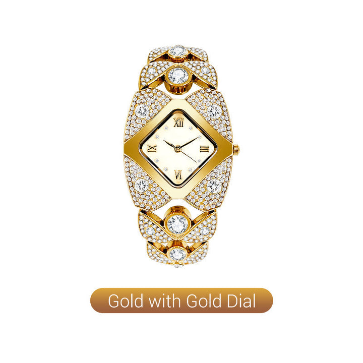 Orologio vintage da donna con quadrante in pietra naturale | Quarzo preciso ±15 sec/mese | Resistente agli schizzi | Argento/oro