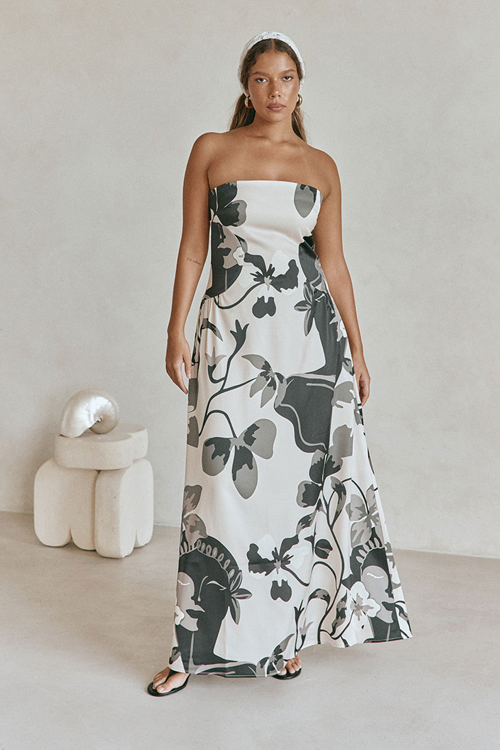 Damen Musterkleid Zephyra Floras Muse | Einmaliges Sample-Kleid | Mit kleinen Flecken an einzelnen Stellen