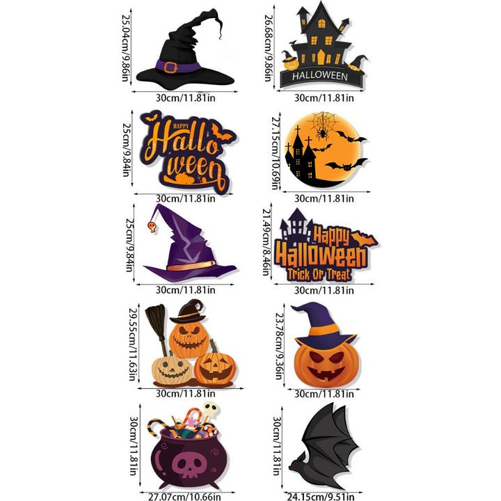 SpookyWelcome™ Doormort Halloween Door Hanger Set - 3/10 pcs.