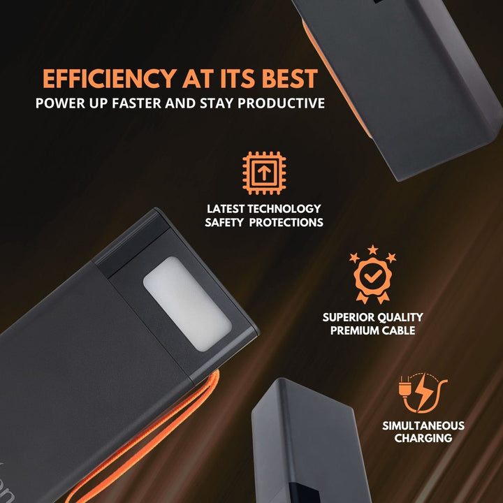 Laptop Powerbank | 40.000 mAh mit 100 W PD Schnellladefunktion für Laptops, Tablets und Smartphones
