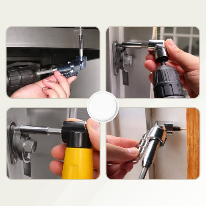Winkelbohrer-Adapter 105° für enge Stellen | 1/4" Sechskant kompatibel &amp; magnetisch | rostfreier 45er Stahl | 60/140 mm