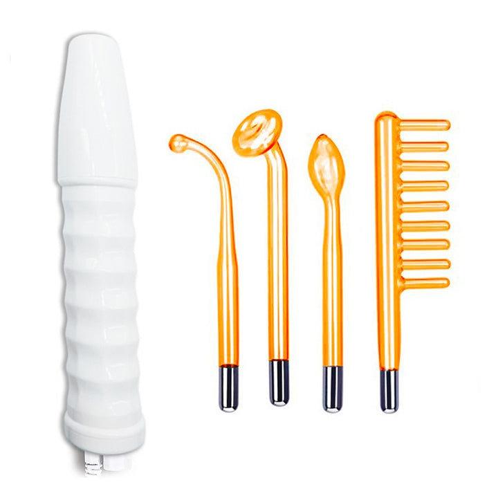 Hochfrequenz Hautpflegegerät mit Argon- &amp; Neon-Aufsätzen | Für Klarere Haut &amp; Verfeinertes Hautbild | Beauty Tool für Zuhause