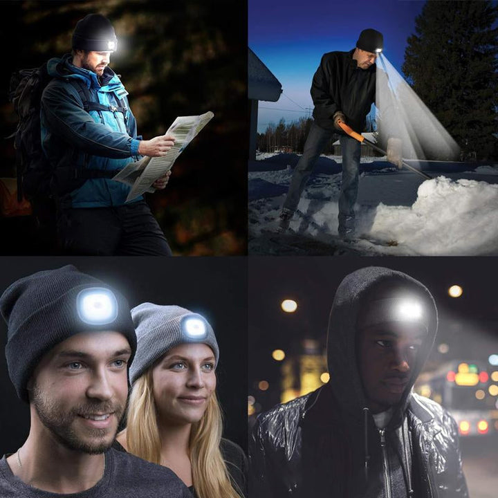 LED knitted winter beanie