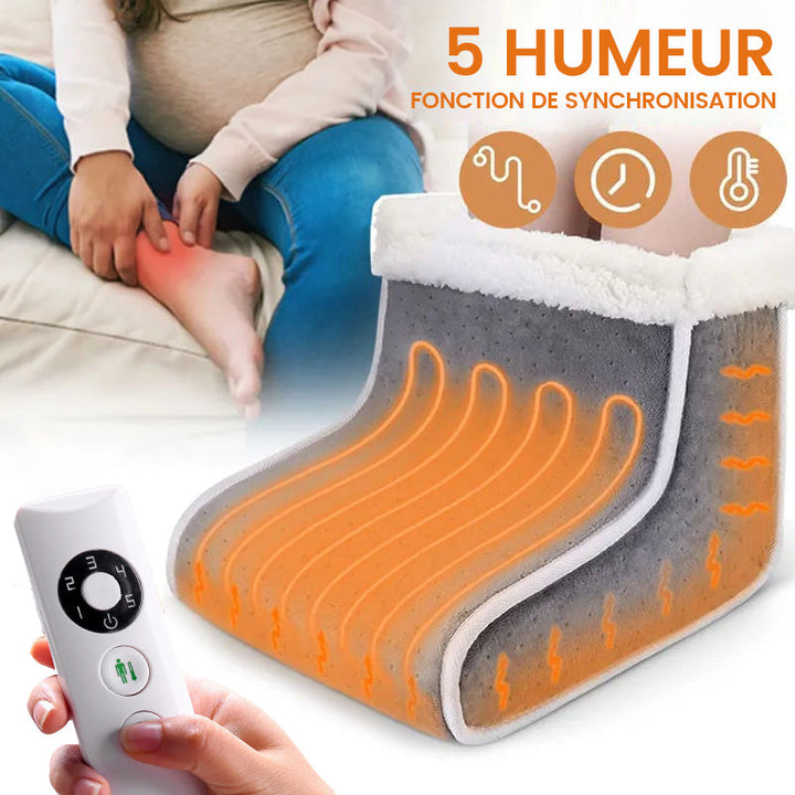 Elektrischer Fußwärmer 27 × 26 × 22 cm | 5 Heizstufen, 24 W, Überhitzungsschutz und automatische Abschaltung nach 1 Stunde