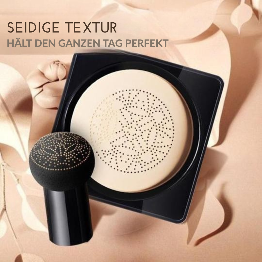 CC-Creme Air Cushion mit Pilzkopf-Applikator | Farbkorrektur &amp; ebenmäßiger Teint | Nicht klebrig, kaschiert Poren &amp; Rötungen, 2 Nuancen