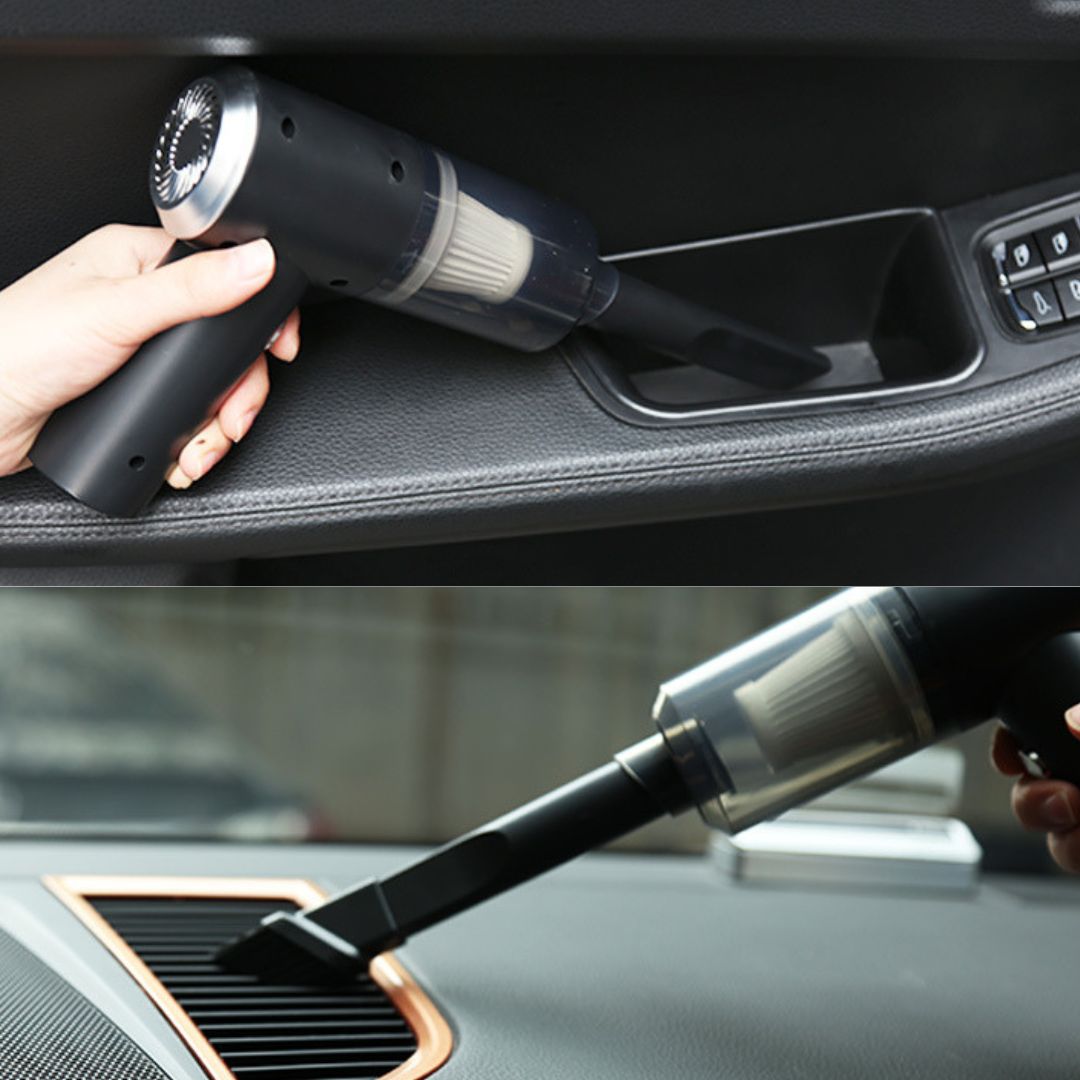 Kabelloser Akku-Staubsauger 3-in-1 | Kompakter Handstaubsauger mit Saug- und Blasfunktion für Auto und Haushalt