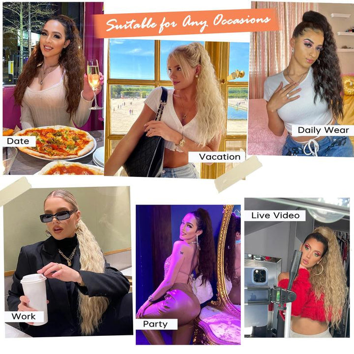 GlamZopf™ Natürlicher Nahtloser Pferdeschwanz