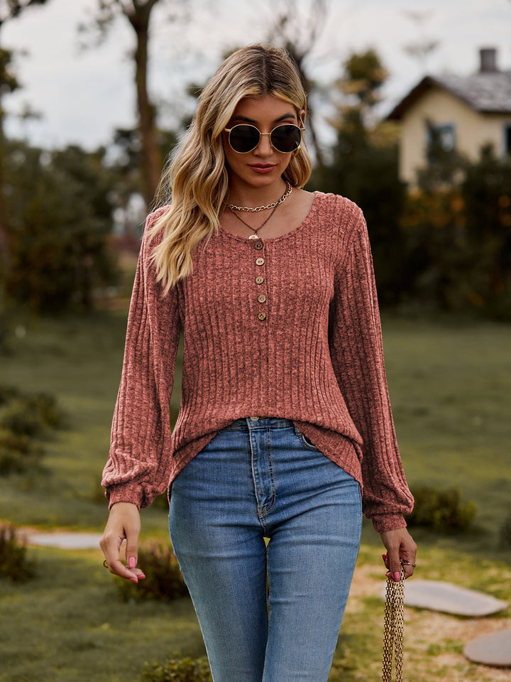 Deviny™ | Maglione a maniche lunghe con bottoni