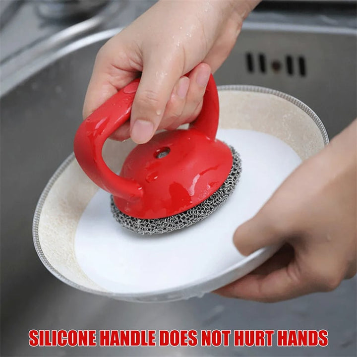 SteelScrub™ ergonomic stainless steel scrubber
