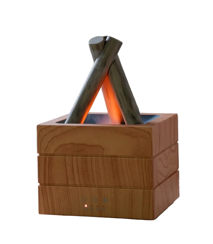 Aroma Diffuser mit Flammeneffekt | Ultraschall-Luftbefeuchter mit Fernbedienung, Timer und Abschaltautomatik