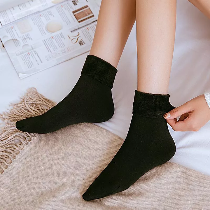 Damen Wintersocken | Flauschig gefütterte Thermosocken mit elastischer Passform für kalte Tage