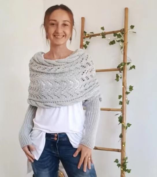 Damen Komfortschal im Lagen-Look | Weich &amp; elegant für Alltag &amp; Büro | Vielseitig tragbar, ideal für Übergang &amp; Winter