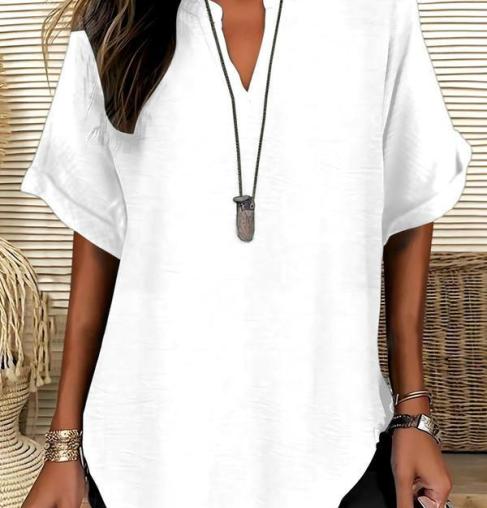 Damenbluse | Leichte atmungsaktive Bluse mit lockerem Schnitt