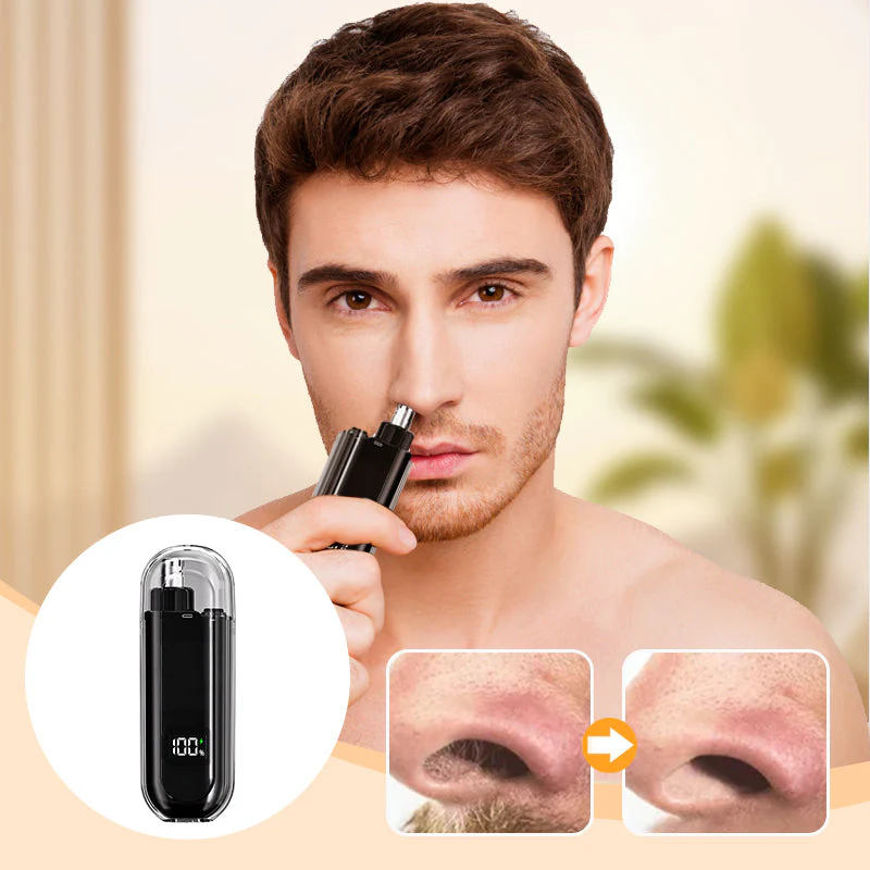 Kabelloser Nasenhaarschneider mit 360° Klingen | Kompakt, hygienisch &amp; leicht zu reinigen | SleekEdge Trimmer