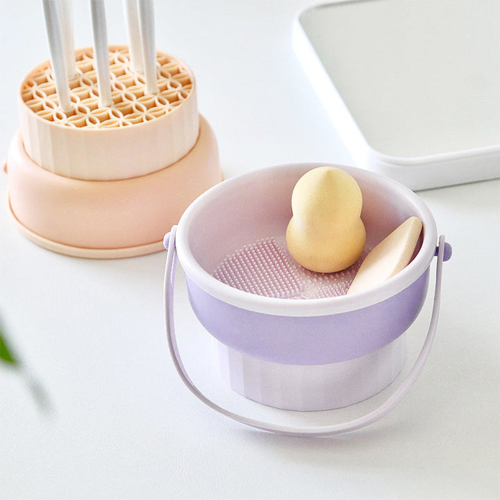 Make-up-Pinsel Reinigungsstation 3-in-1 | Reinigen, Trocknen &amp; Aufbewahren | GlamPure