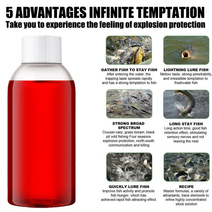 Fishing bait fabric red worm scent | Ultra-fine flavor cloud for more bites | For fresh &amp; saltwater | Environmentally friendly