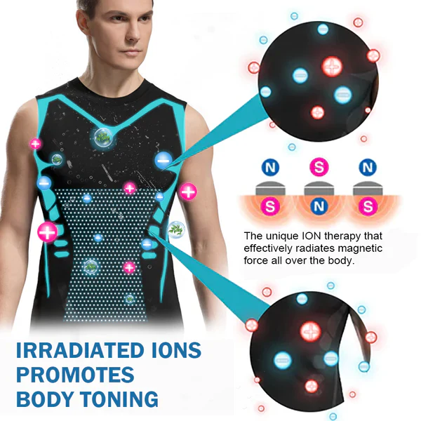 Kompressionsweste Herren | Formend für Brust &amp; Bauch, nahtlos und atmungsaktiv unter Kleidung