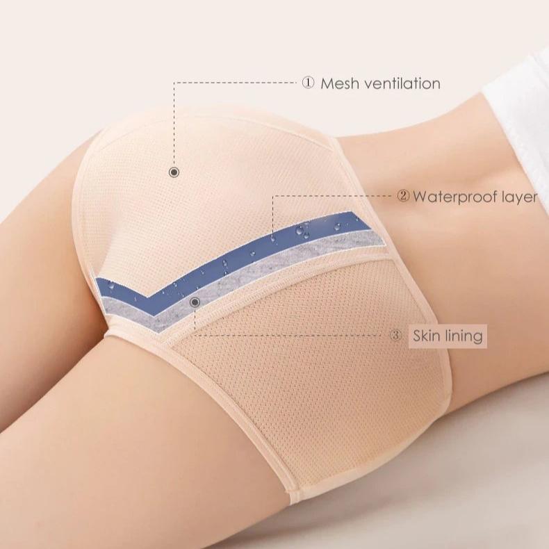 Biancheria intima assorbente per il ciclo a vita alta, a prova di perdite | Capacità fino a 50 ml, traspirante e antiodore | Per uso quotidiano, sport e incontinenza urinaria