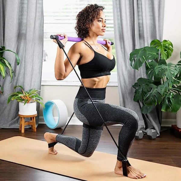 Pilates Widerstandstrainer für Ganzkörper-Workouts in Minuten – PowerSculpt Pro | Einstellbarer Widerstand | Für Anfänger bis Profis