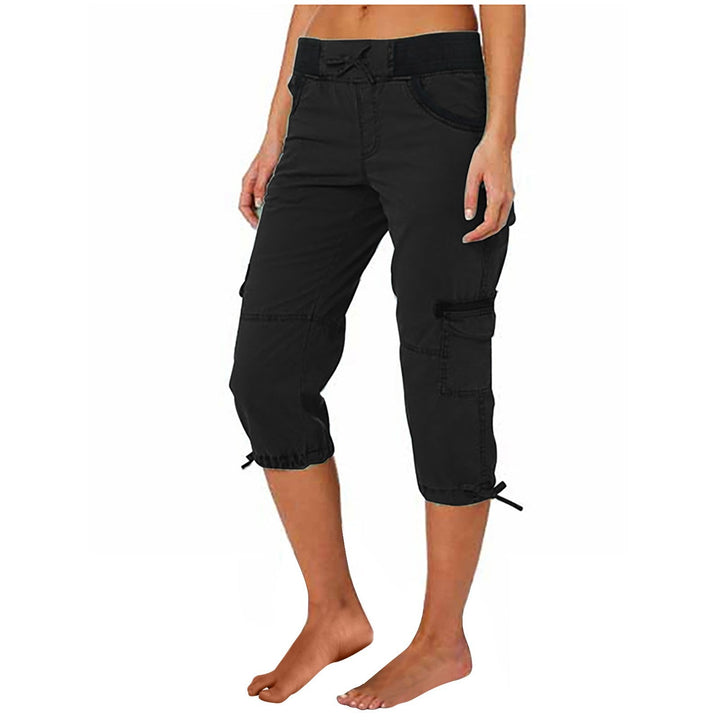 Damen Weitbein-Hose | A-Linien Hose aus Baumwolle mit verstellbarer Taille und lockerer Passform