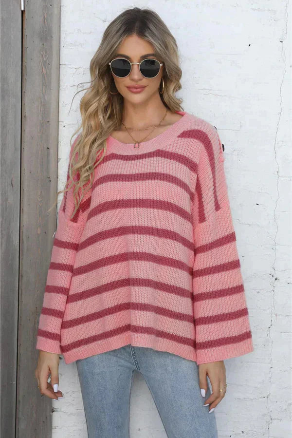 Lisa | Striped Crew Neck Sweater