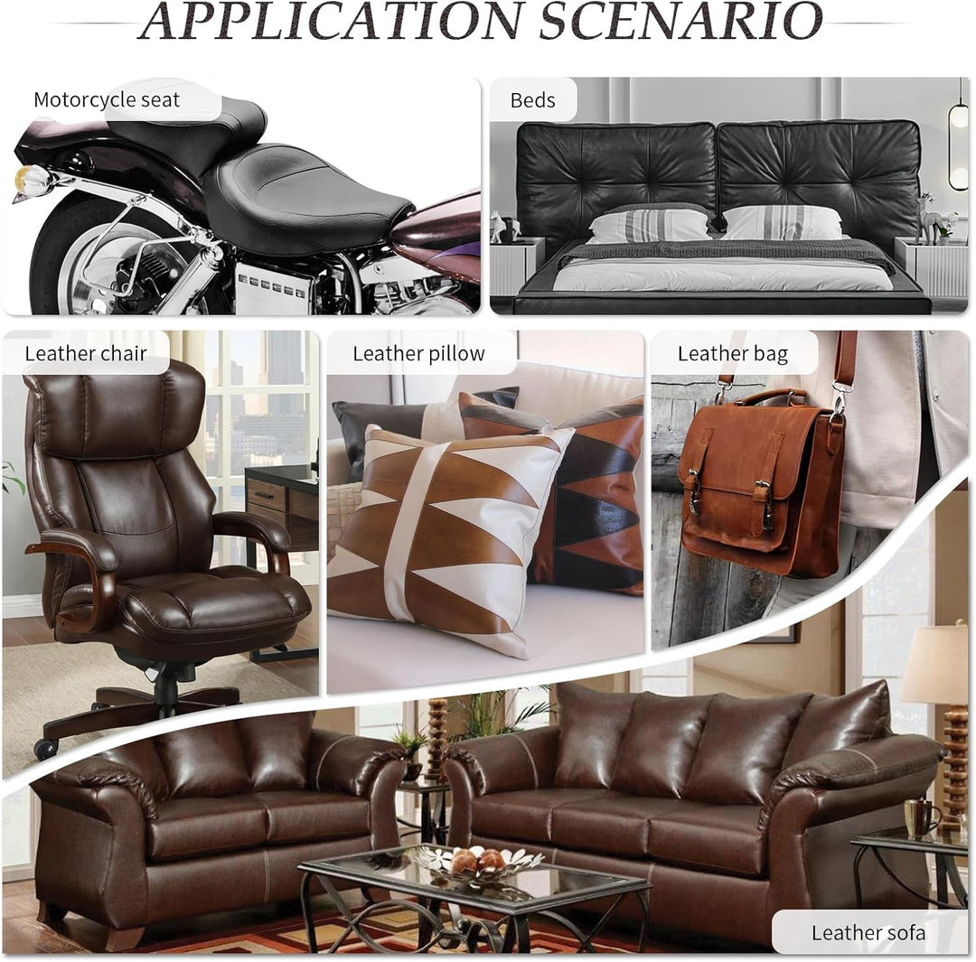 Selbstklebende Leder-Reparaturrolle 50 × 138 cm | Zuschneidbare Lederflicken für Sofa, Autositz &amp; Taschen | Starke Haftung ohne Nähen