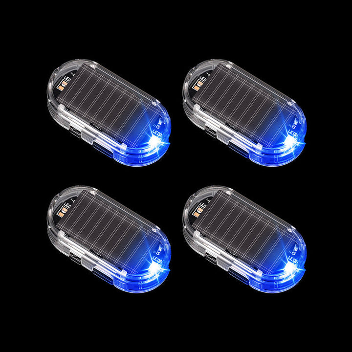 Solar LED Auto Alarmleuchte | Blinkende Sicherheitsanzeige für Auto | Automatischer Nachtsensor | Solar &amp; USB-Aufladung | 2er- oder 4er-Set