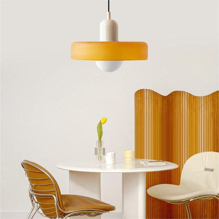 Pendant lamp made of metal &amp; glass with stained glass look | Ø25/Ø35 cm, G9 socket | Adjustable suspension | Crystal look