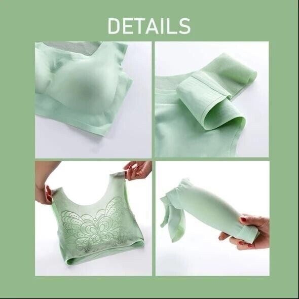 Damen Plus-Size Komfort-BH ohne Bügel | Kühler Soft-BH mit glatter Passform | Größen M-7XL