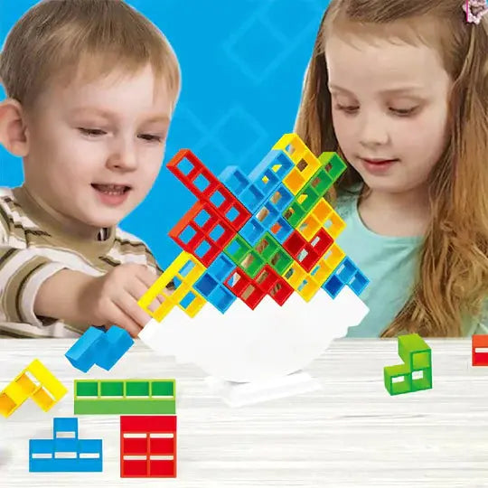 Lernspiel mit Bausteinen für Kinder | Bunte Bausteine mit Aufgabenkarten | Fördert Logik &amp; Feinmotorik