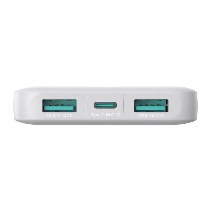 Powerbank 10.000 mAh | 12 W Ladegerät mit 2 USB-A, USB-C und LED-Anzeige