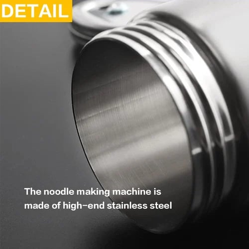 Manuelle Nudelmaschine aus Edelstahl | PastaVero – Frische Pasta in Profi-Qualität | Einstellbare Teigdicke &amp; Tischklemme