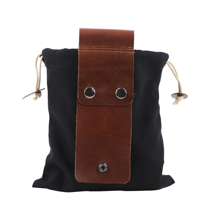 Faltbare Canvas Gürteltasche | Wasserdichtes Canvas+PU, Kordelzug | Freihändig am Gürtel/Rucksack | 21,5×20 cm
