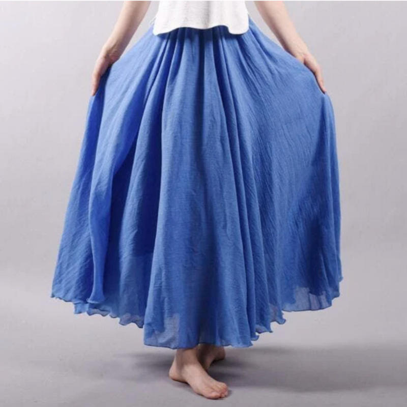 Jupe plissée bohème pour femmes | Lâche et fluide | Taille haute, légère et respirante pour été et loisirs