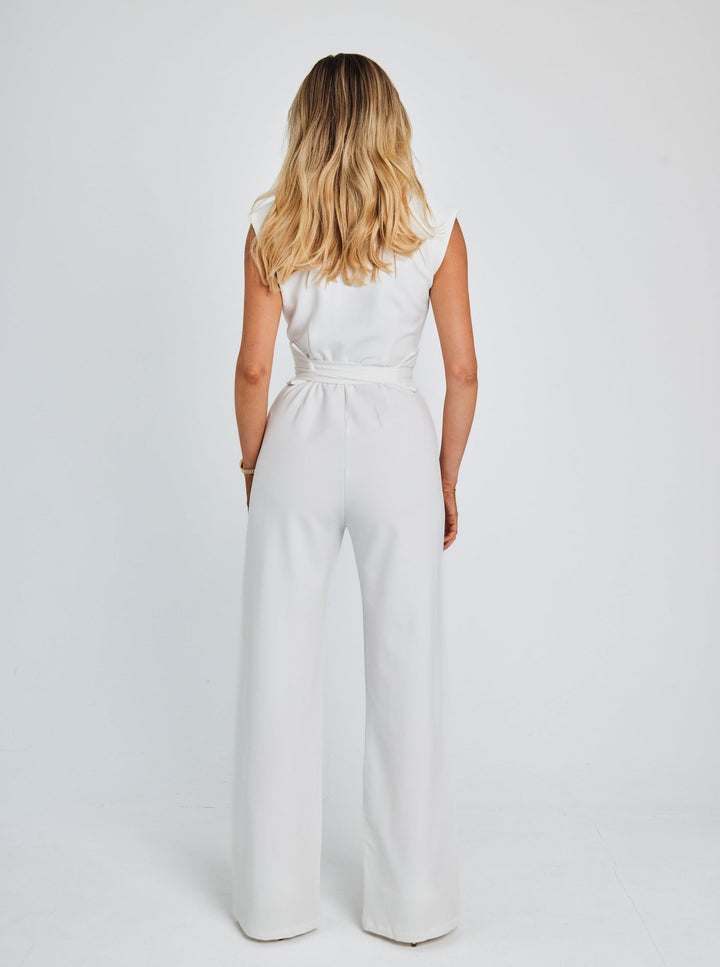 Damen Jumpsuit | Ärmelloser Einteiler mit weitem Bein und lockerer Passform